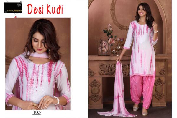 Manjeera Desi Kudi Festive Wear Patiyal Rayon Ready Made Collection